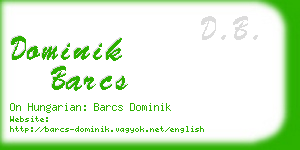 dominik barcs business card